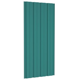 Dakpanelen 12 st 100x45 cm gegalvaniseerd staal groen 4