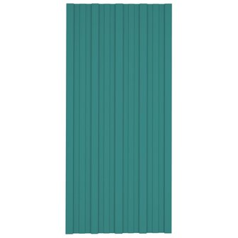Dakpanelen 36 st 100x45 cm gegalvaniseerd staal groen 2