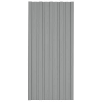 Dakpanelen 36 st 100x45 cm gegalvaniseerd staal grijs 2