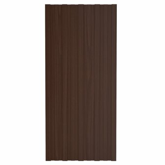 Dakpanelen 36 st 100x45 cm gegalvaniseerd staal bruin 2