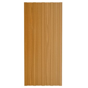 Dakpanelen 12 st 100x45 cm gegalvaniseerd staal lichthout 2