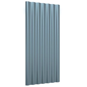 Dakpanelen 36 st 80x36 cm gepoedercoat staal grijs 3