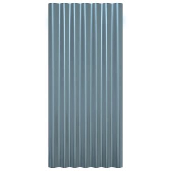 Dakpanelen 36 st 80x36 cm gepoedercoat staal grijs 4