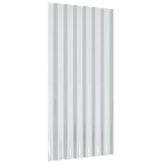 Dakpanelen 36 st 80x36 cm gepoedercoat staal grijs 5