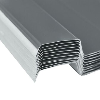 12 st Dakpanelen gegalvaniseerd staal grijs  4