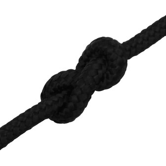 Werktouw 6 mm 100 m polyester zwart 5