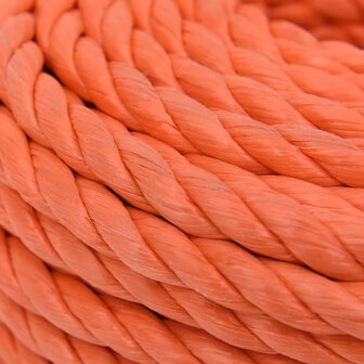 Werktouw 14 mm 50 m polypropeen oranje 4