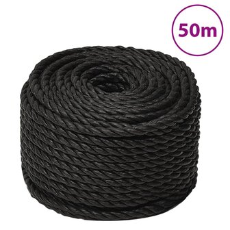 Werktouw 12 mm 50 m polypropeen zwart 1