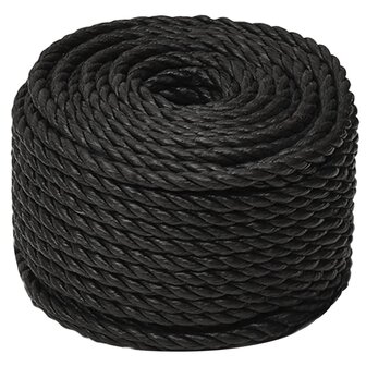 Werktouw 12 mm 50 m polypropeen zwart 2