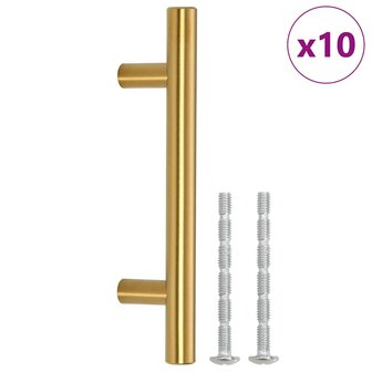 Handvatten 10 st 64 mm roestvrij staal goudkleurig 2