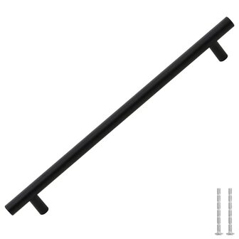 Handvatten 5 st 224 mm roestvrij staal zwart 3