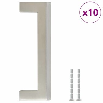 Handvatten 10 st 96 mm roestvrij staal zilverkleurig 2