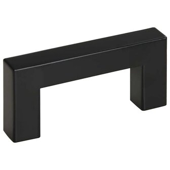 Handvatten 10 st 64 mm roestvrij staal zwart 6
