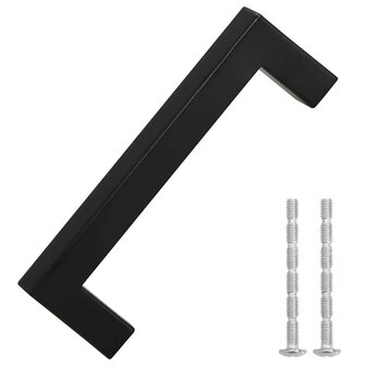 Handvatten 10 st 96 mm roestvrij staal zwart 3