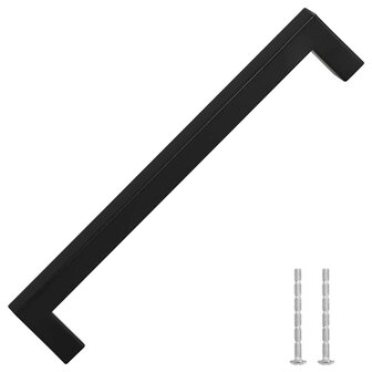 Handvatten 5 st 192 mm roestvrij staal zwart 3