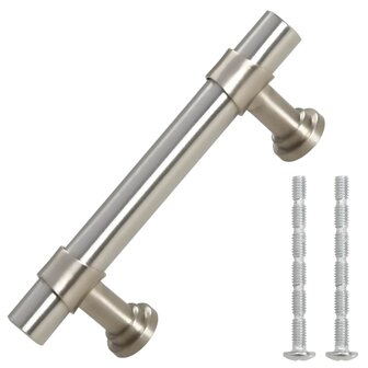 Handvatten 10 st 64 mm roestvrij staal zilverkleurig 3