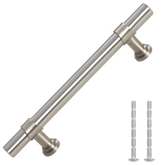 Handvatten 10 st 96 mm roestvrij staal zilverkleurig 3