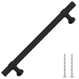 Handvatten 10 st 128 mm roestvrij staal zwart 3