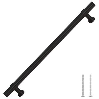 Handvatten 5 st 192 mm roestvrij staal zwart 3