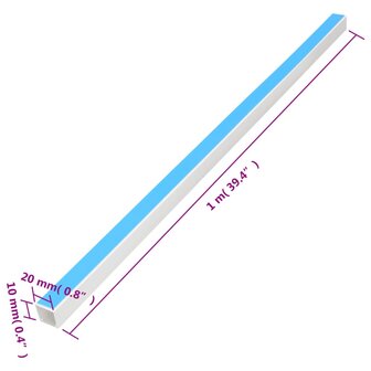 Kabelgoot zelfklevend 20x10 mm 30 m PVC 8