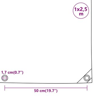 Dekzeil 650 g/m&sup2; 1x2,5 m groen 9
