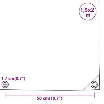 Dekzeil 650 g/m&sup2; 1,5x2 m groen 9