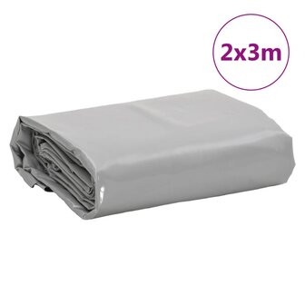 Dekzeil 650 g/m&sup2; 2x3 m grijs 8