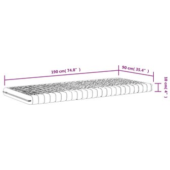 Schuimmatras 7 zones hardheid 20 ILD 90x190 cm wit 9
