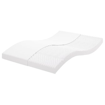 Schuimmatras 7 zones hardheid 20 ILD 140x200 cm wit 1