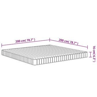Schuimmatras middelzacht 200x200 cm 9