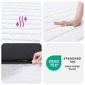 Schuimmatras middelzacht 90x200 cm 8
