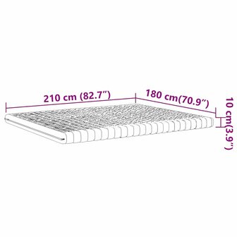 Schuimmatras 7 zones hardheid 20 ILD 180x210 cm wit 9
