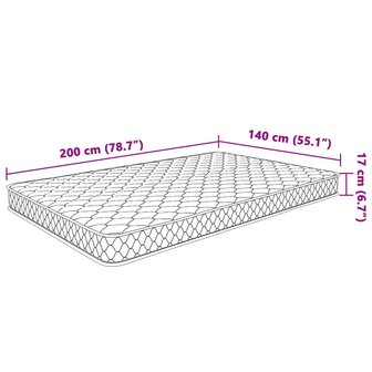 Matras traagschuim 200x140x17 cm  7
