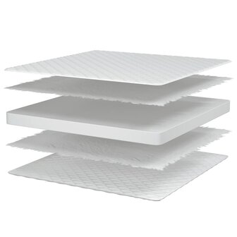 Traagschuimmatras 100x200x17 cm wit 7