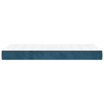 Pocketveringmatras 80x200x20 cm fluweel donkerblauw 4