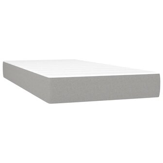 Pocketveringmatras 90x200x20 cm stof lichtgrijs 2