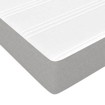 Pocketveringmatras 90x200x20 cm stof lichtgrijs 5