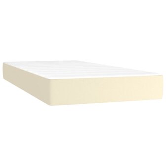 Pocketveringmatras 100x200x20 cm kunstleer cr&egrave;mekleurig 2