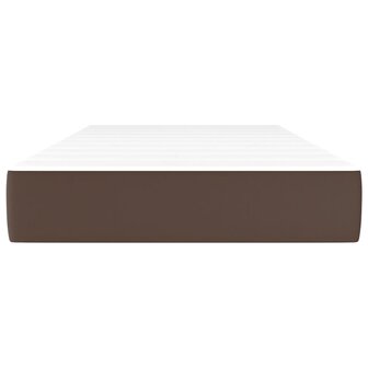Pocketveringmatras 100x200x20 cm kunstleer bruin 3