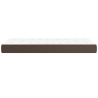 Pocketveringmatras 100x200x20 cm kunstleer bruin 4