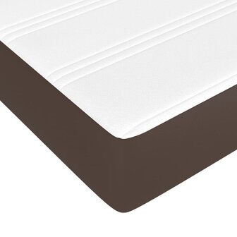 Pocketveringmatras 100x200x20 cm kunstleer bruin 5