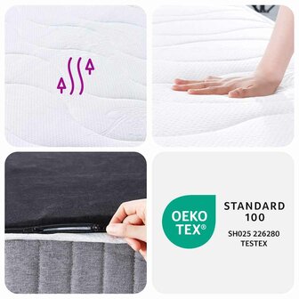 Pocketveringmatras middelhard 90x200 cm 8