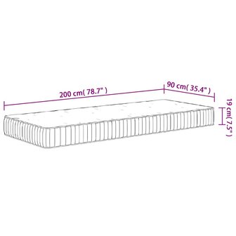 Pocketveringmatras middelhard 90x200 cm 9