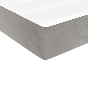 Pocketveringmatras voor kinderen 80x160 cm fluweel lichtgrijs 5