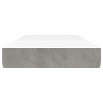 Pocketveringmatras 90x210x20 cm fluweel lichtgrijs 3