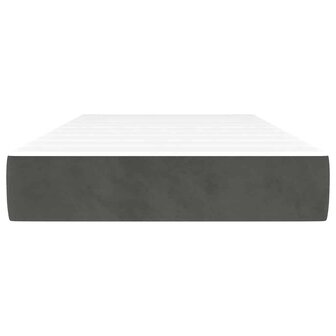 Pocketveringmatras 90x210x20 cm fluweel donkergrijs 3