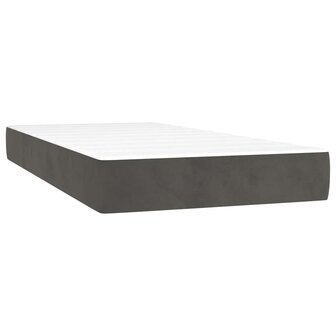 Pocketveringmatras 100x210x20 cm fluweel donkergrijs 2