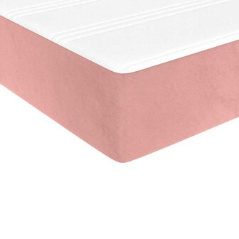 Pocketveringmatras 80x220x20 cm fluweel roze 5