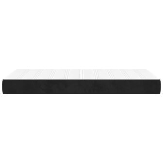 Pocketveringmatras 90x220x20 cm fluweel zwart 4