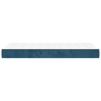 Pocketveringmatras 100x220x20 cm fluweel donkerblauw 4